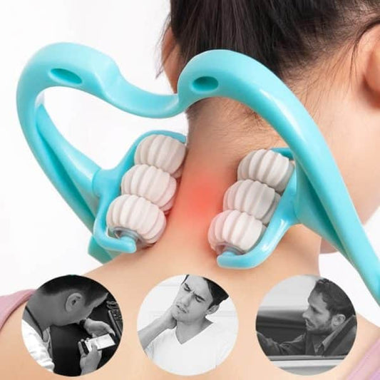 6 Wheel Pressure Point Neck Massager: Relax and Unwind with Ease