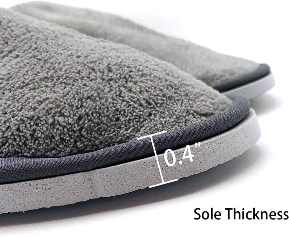 Warm Spa Slippers – Closed Toe, Non-Slip, Thick Soft Cotton House Slippers for Men &amp; Women