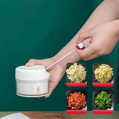 Hand-Pulled Garlic Grinder – Manual Food Chopper for Garlic, Vegetables &amp; More