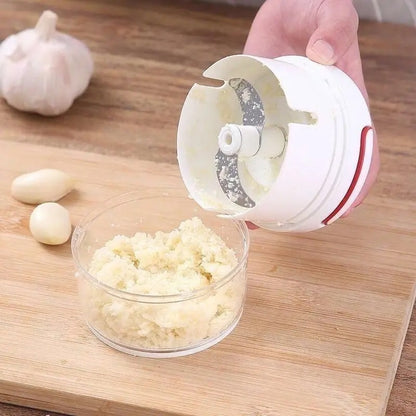 Hand-Pulled Garlic Grinder – Manual Food Chopper for Garlic, Vegetables &amp; More